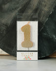 Gold Glitter Number Birthday Candles