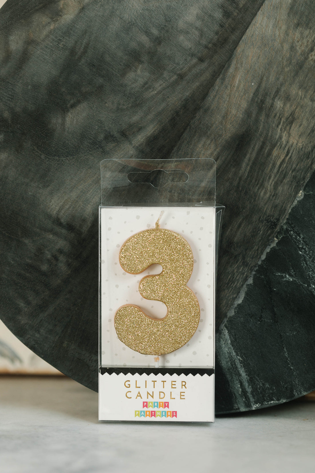 Gold Glitter Number Birthday Candles