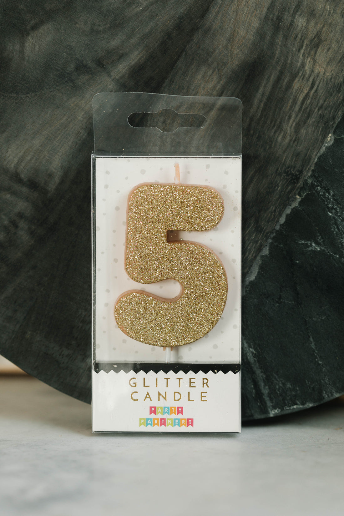 Gold Glitter Number Birthday Candles