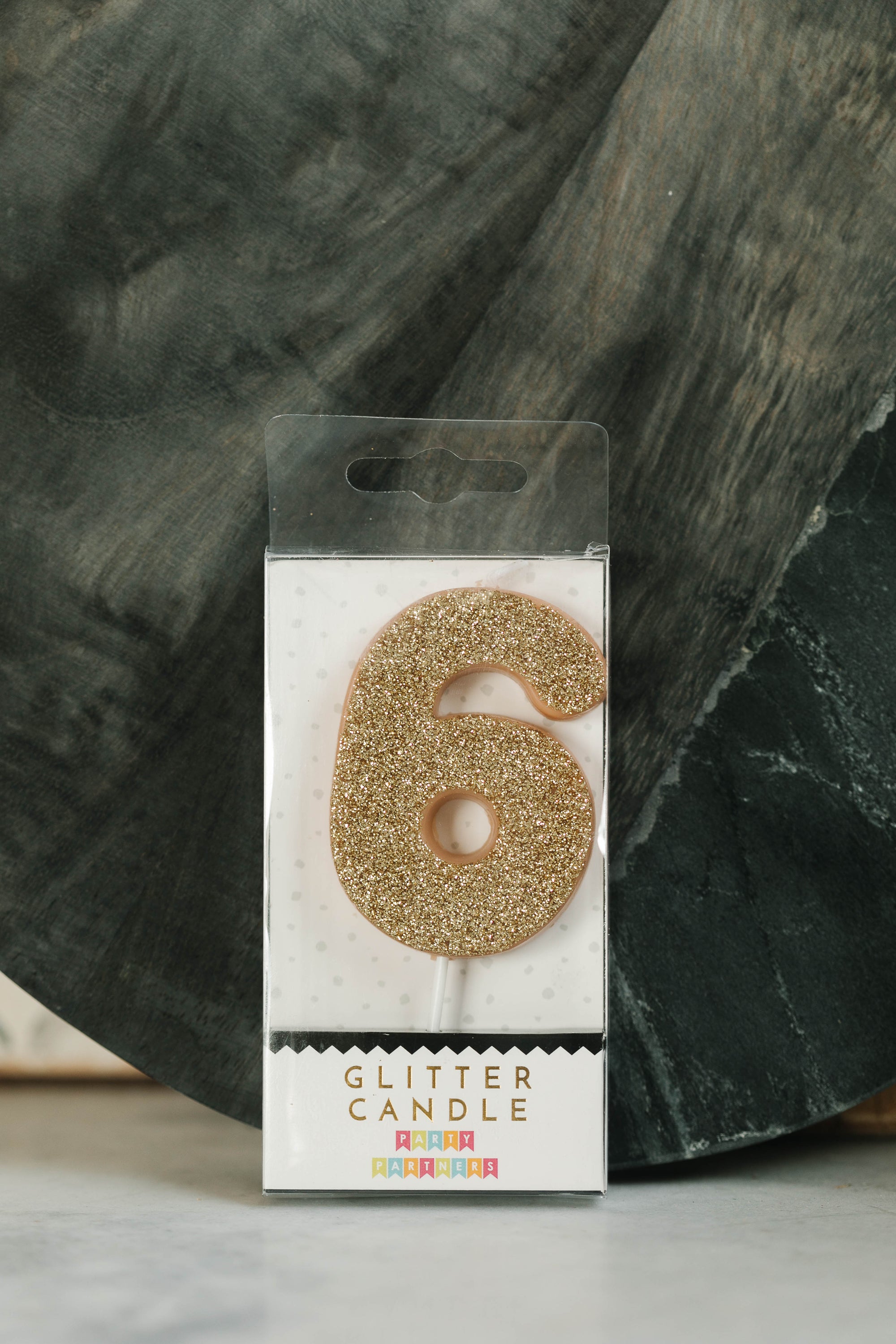 Gold Glitter Number Birthday Candles