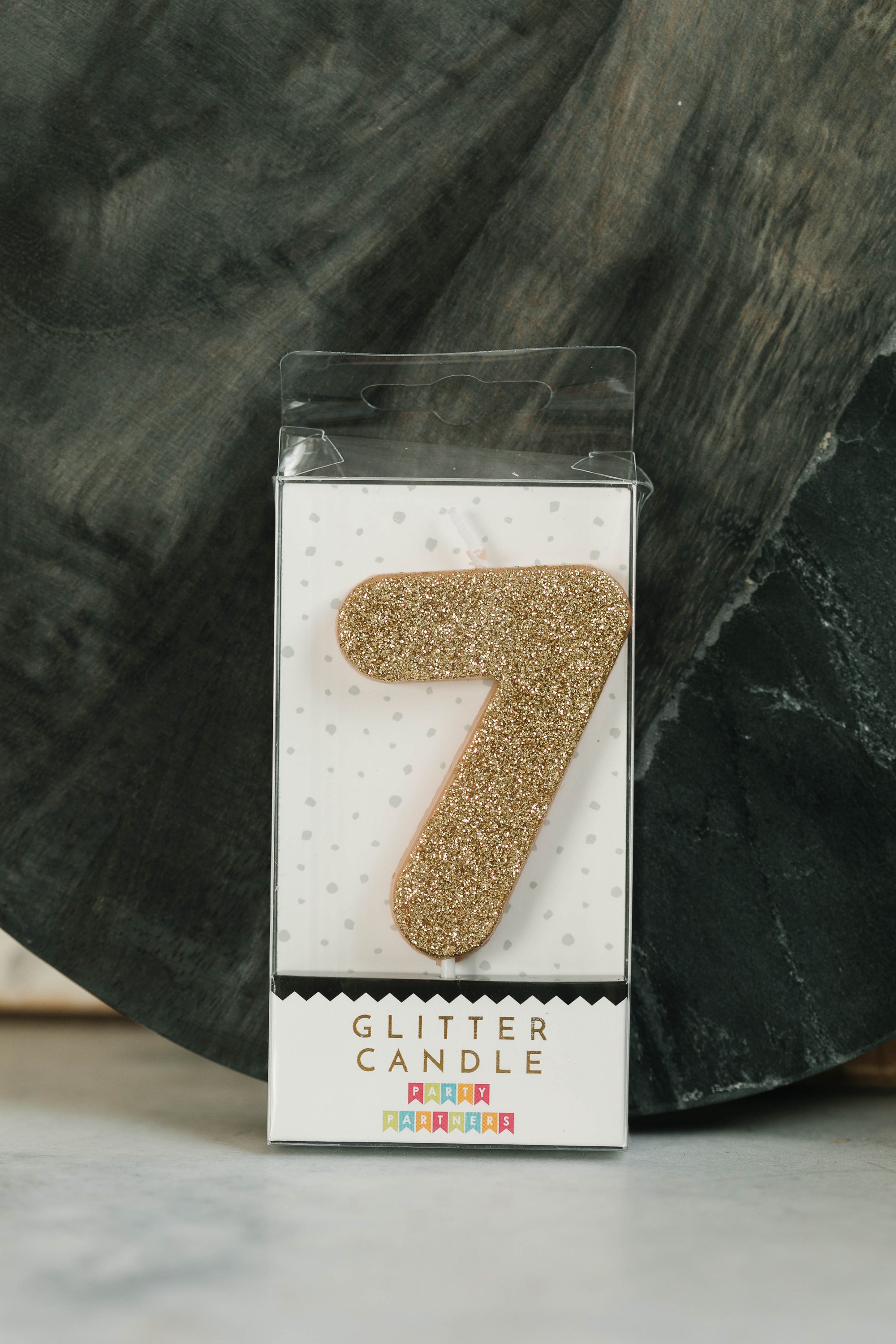 Gold Glitter Number Birthday Candles