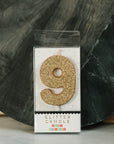 Gold Glitter Number Birthday Candles