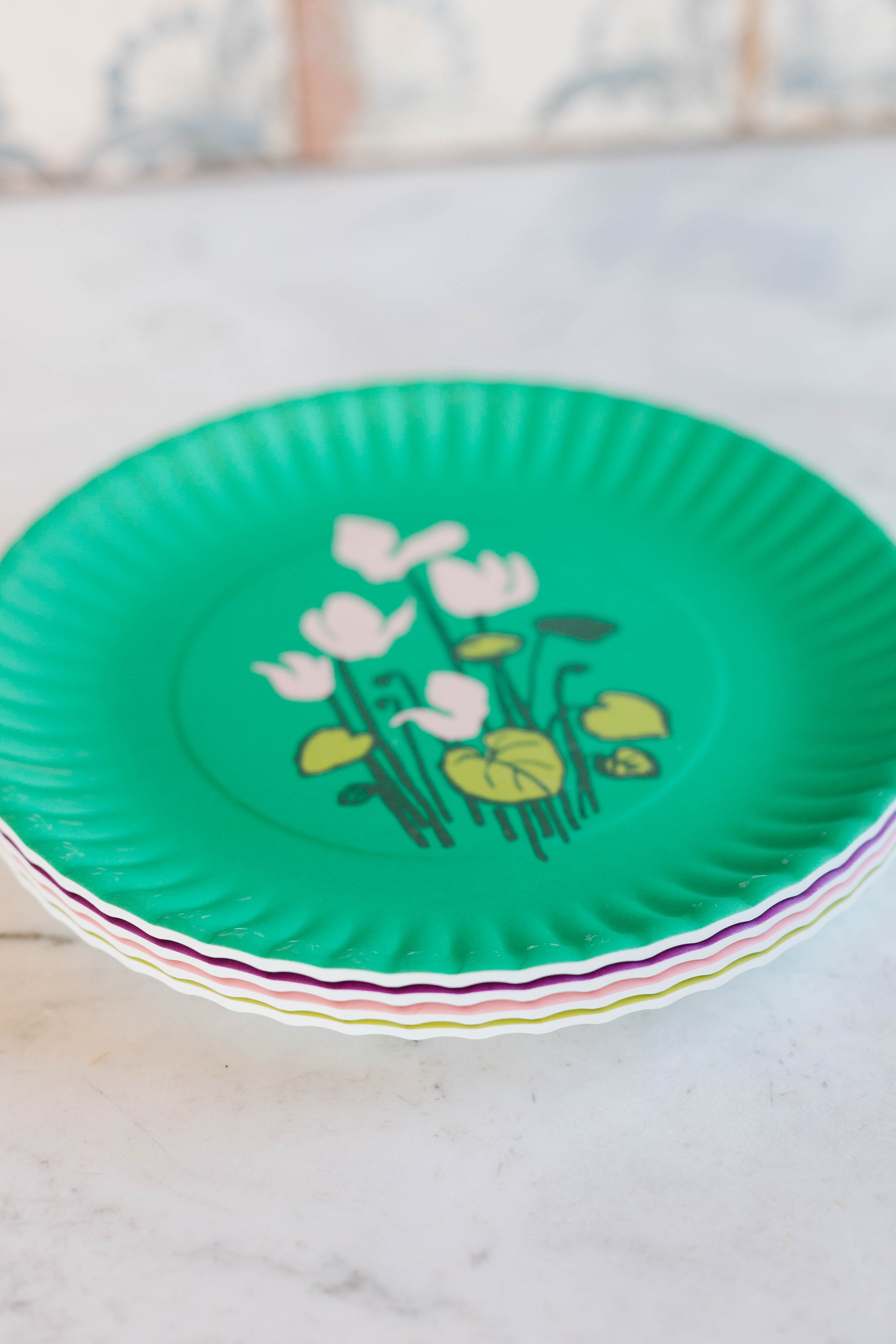 Les Fleurs Melamine Plate Set