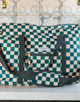 Weekender Checkerboard Teal & Biege