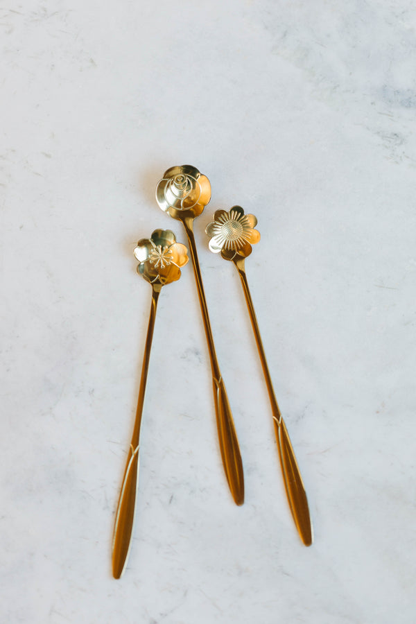 Long Flower Spoons