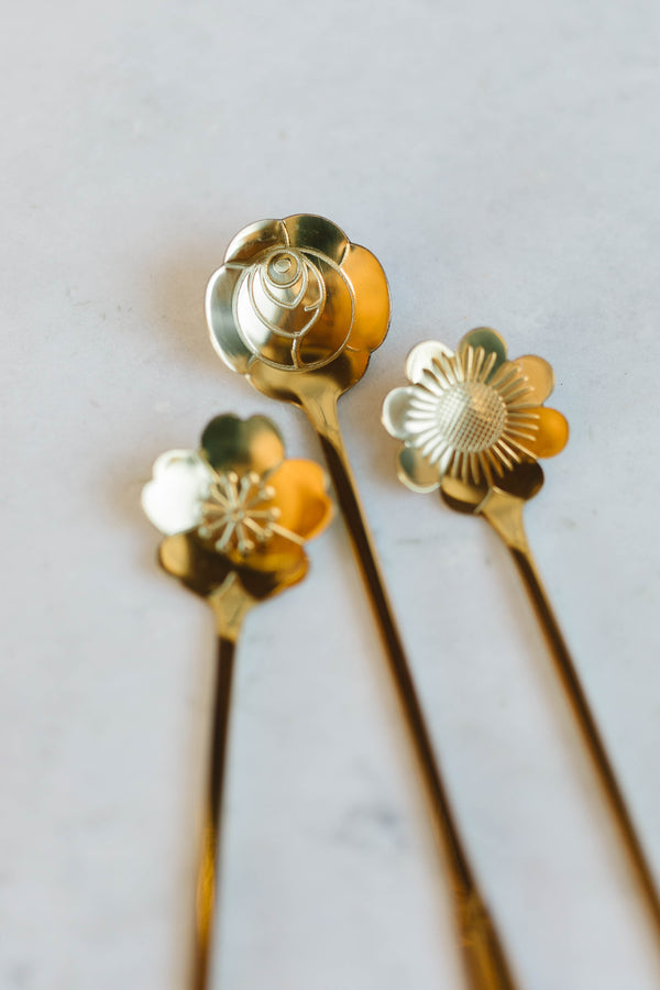 Long Flower Spoons