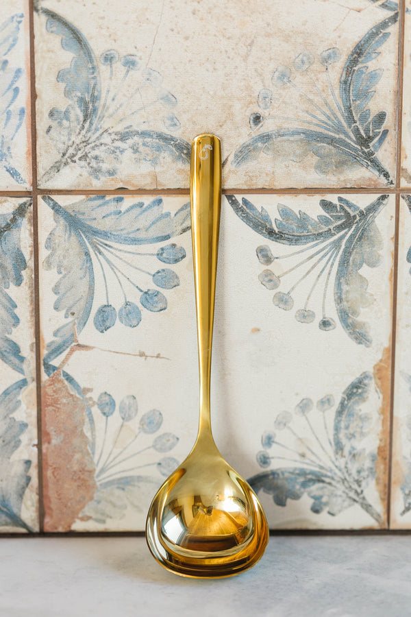 Gold Serving Spoon