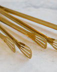 Slotted Gold Tongs