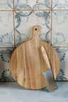 Round Charcuterie Board w/ Knife