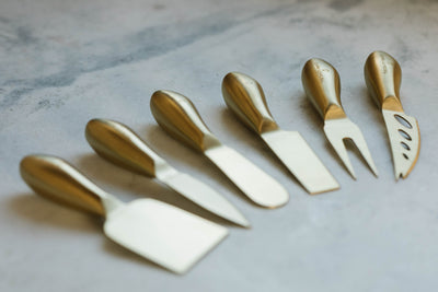 6 Piece Gold Charcuterie Set