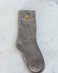 Pear Embroidered Socks