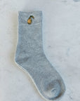 Pear Embroidered Socks