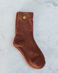 Pear Embroidered Socks