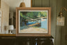 "Båtar vid bryggan" (Boats at the Wooden Dock)