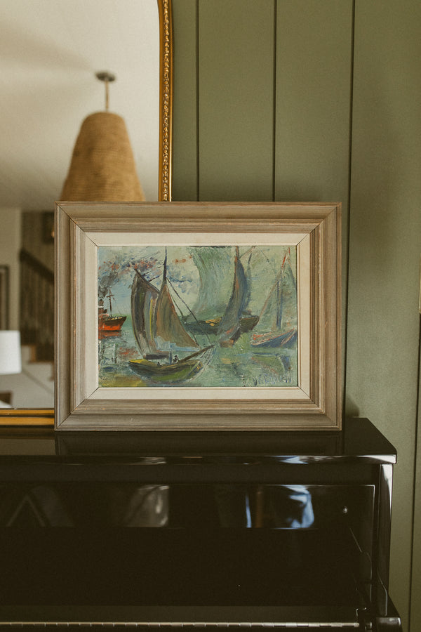 "Sailboats in Morning Mist"