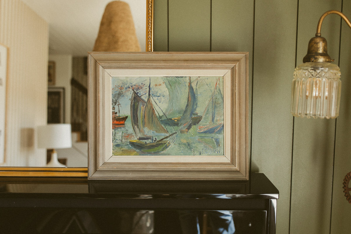 "Sailboats in Morning Mist"