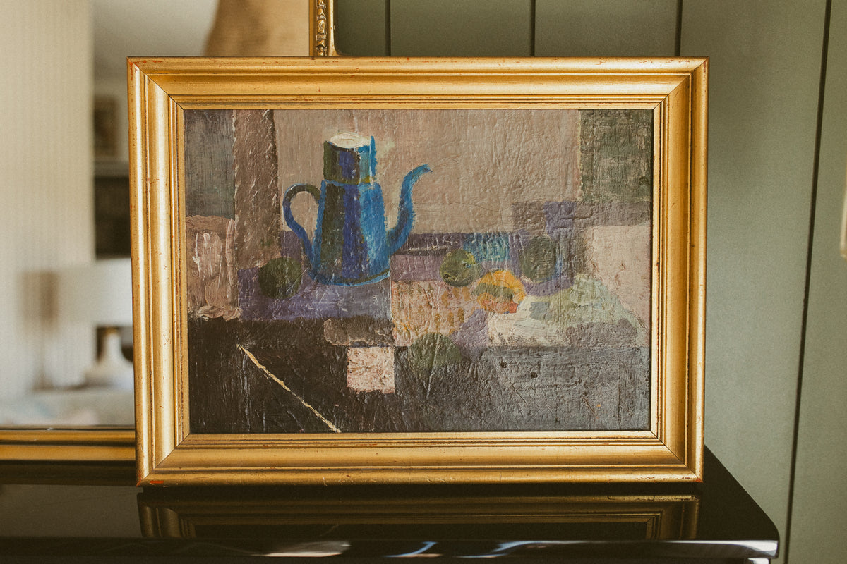 Modernist Still Life with Blue Pitcher