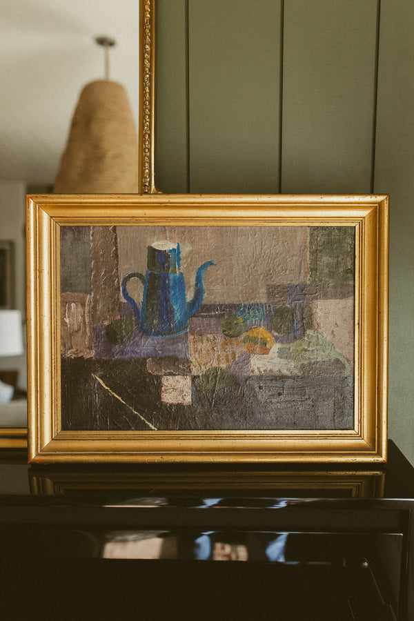 Modernist Still Life with Blue Pitcher