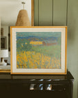 "Country Barns in Golden Fields"