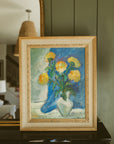 "Yellow Marigolds in a White Vase"