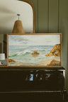 "Breaking Waves on the Rocky Coast" (Kustlandskap)