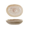 Stoneware Dish, Reactive Crackle Glaze (Each Will Vary)