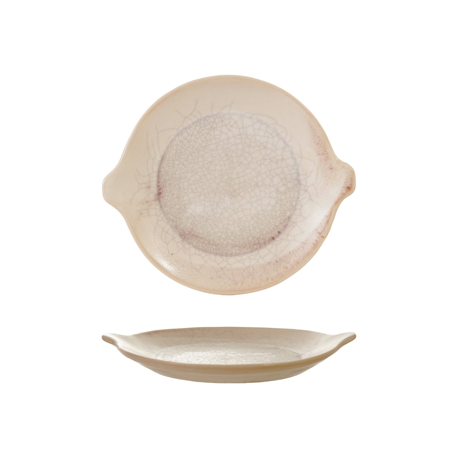 Stoneware Plate with Handles (Each One Will Vary)
