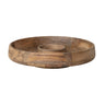 Mango Wood Lazy Suzan Server/Chip & Dip, Natural