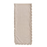 Cotton Table Runner with Crocheted Trim, Natural
