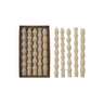 Unscented Taper Candles in Box, Cream Color, Set of 5
