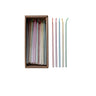 Unscented Birthday Taper Candles with Colored Wick in Box, Set of 48