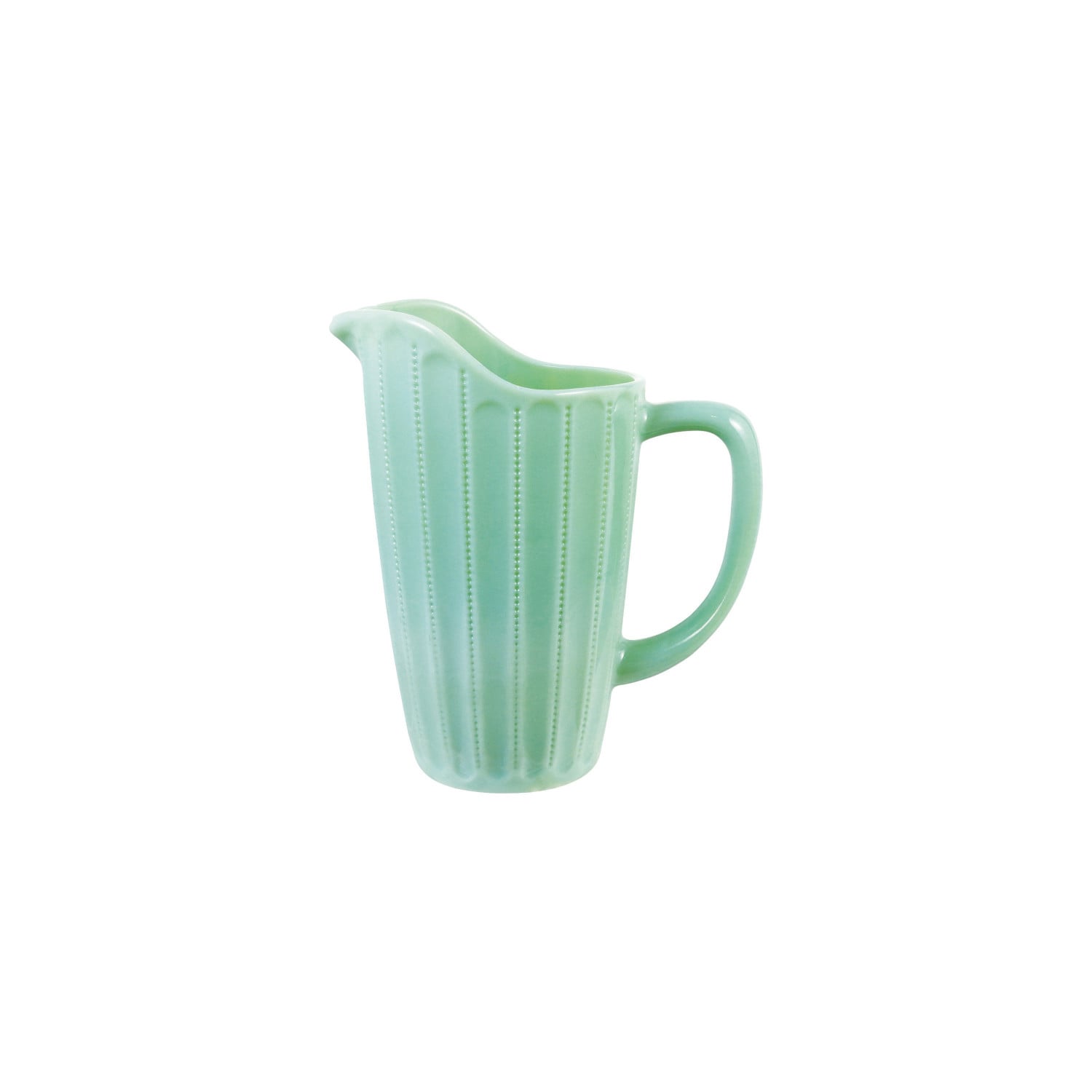 32 oz. Pressed Milk Glass Pitcher, Green