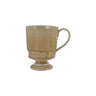 10 oz. Stoneware Footed Mug, Tan Color (Each Will Vary)