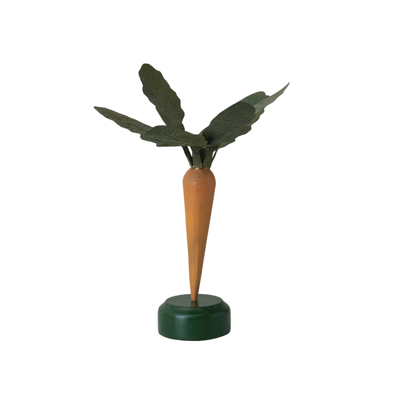 Metal Vintage Reproduction Toleware Carrot Shaped Taper Holder